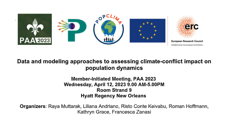 Data and modeling approaches to assessing climate-conflict impact on  population dynamics