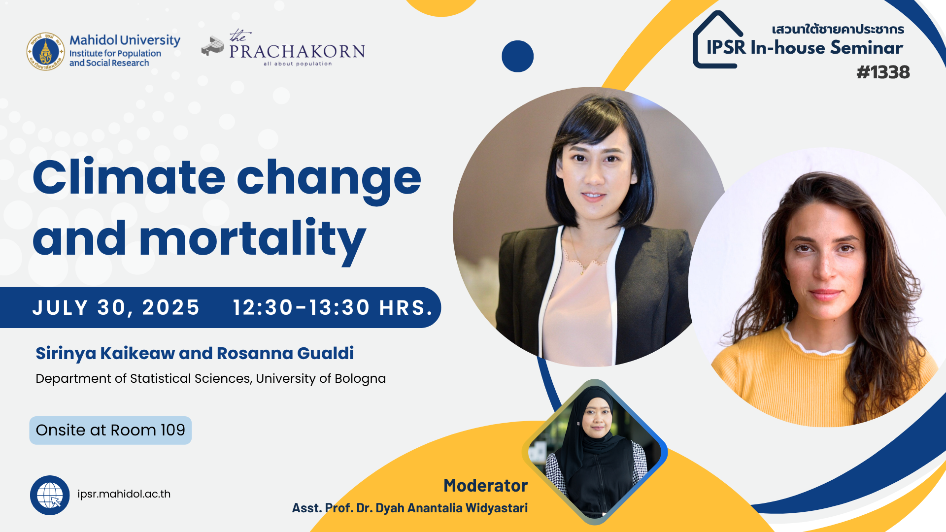 IPSR In-house Seminar: Climate Change amd Mortality